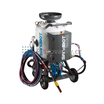 dílenský stroj Mobilní pískovačka na mokré tryskání s objemem nádoby 100l PK-SB-100L Mobilní pískovačka