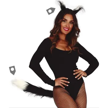 Karnevalový kostým Guirca Kočičí ocas a uši set