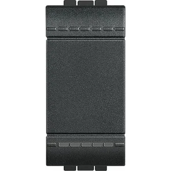 vypínač BTICINO LIVINGLIGHT KŘÍŽOVÝ PŘEPÍNAČ Č.7 1MODULOVÝ ANTRACITACIT L4004N