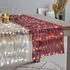Vánoční osvětlení Glamour dekorační textilie bordó 198 LED teplá bílá