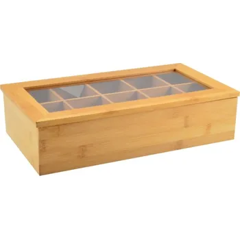 Čajový box PERFECT HOME Box na čaj 612982 bambus