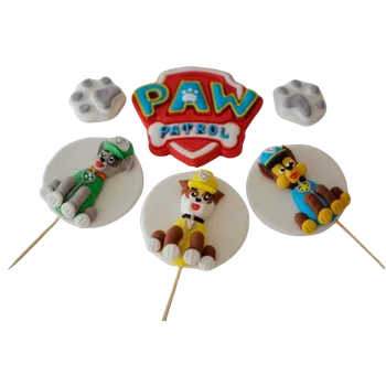 Jedlá dekorace na dort K Decor Cukrová figurka zápich Paw Patrol 6 ks