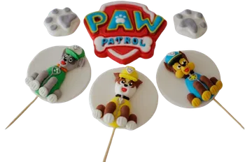 Jedlá dekorace na dort K Decor Cukrová figurka zápich Paw Patrol 6 ks