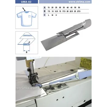 Příslušenství k šicímu stroji Texi Lemovač skládající napůl pro šicí stroje UMA-03 35/17,5 M