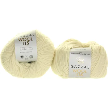 Příze Gazzal Wool 115 3301 mléčná