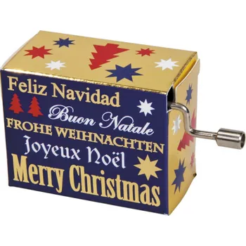 Vánoční dekorace Hrací skříňka píseň We wish you a merry Christmas čísla: 4