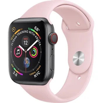 Řemínek na hodinky AW Jednobarevný řemínek na Apple Watch - Narůžovělý Šířka uchycení řemínku: 44/45/46/49mm, Délka řemínku: Dámský - S/M (13 - 19cm), Barva: Narůžovělý IR-MJ01-107