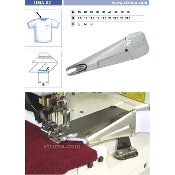 Příslušenství k šicímu stroji Texi Lemovač skládající napůl pro šicí stroje UMA-02 40/20 M
