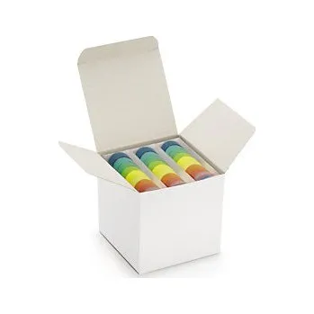 Jednorázové nádobí Papírové krabičky bílé 120 x 120 x 120 mm - Balení po 1 ks