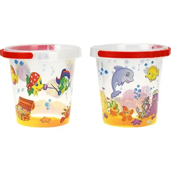 Houpací síť Mikro trading Kbelík transparentní podmořský svět - 14 cm