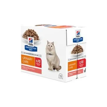 Pro kočku Hill's Fel. PD C/D Urinary Stress Salmon Kapsa 12x85g