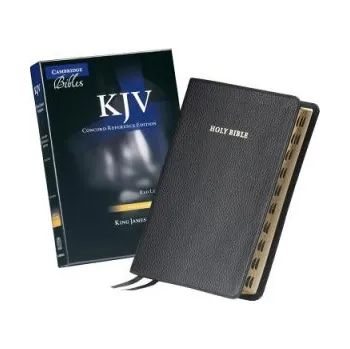 Populárně naučná literatura pro dospělé KJV Concord Reference Bible, Black Calf Split Leather, Red-letter Text, Thumb Index, KJ564:XRI (EN)