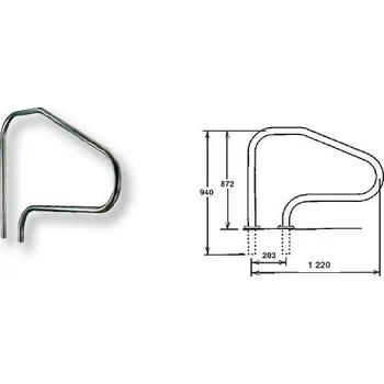 Bazénové schůdky OEM Žebříkové madlo s pouzdrem 70013 + ECO Taška z recyklované bavlny v hodnotě 119,-