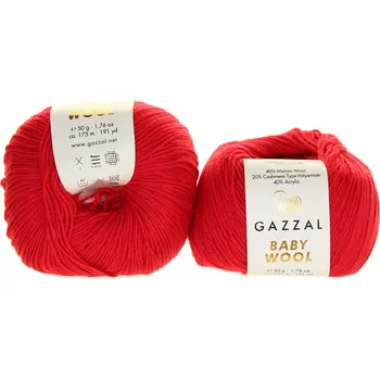 Příze Gazzal Baby Wool 811 červená