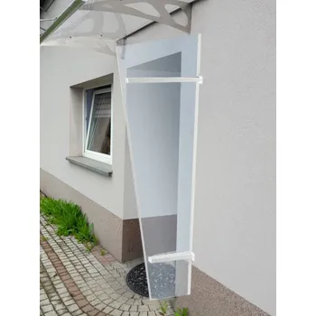 Stříška nad vchodové dveře boční stěna LANITPLAST UNI bílá / PLEXI LG1496