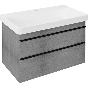 Sapho SITIA umyvadlová skříňka 75,6x50x44,2cm, 2xzásuvka, dub stříbrný