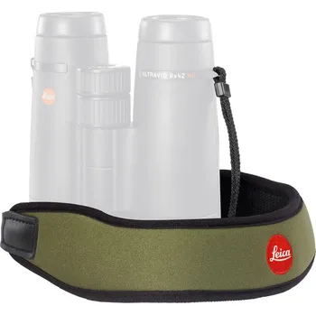 Dalekohled Neoprenový binokulární popruh na krk Leica - olivově zelený
