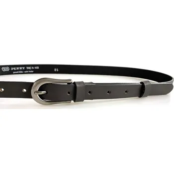 Opasek Dámský kožený úzký pásek 178-50 šedý 105 cm