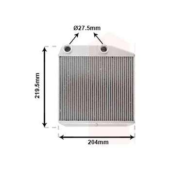 Výměník tepla, vnitřní vytápění VAN WEZEL 17016702