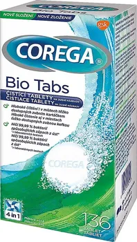 Péče o zubní náhradu Corega BIO Tabs čisticí tablety 136 ks