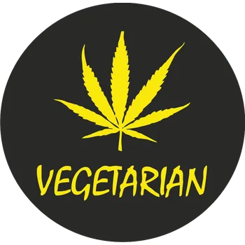 ON-DESIGN Potisk VEGETARIAN Barva: fluorescenční žlutá, Velikost motivu: A4