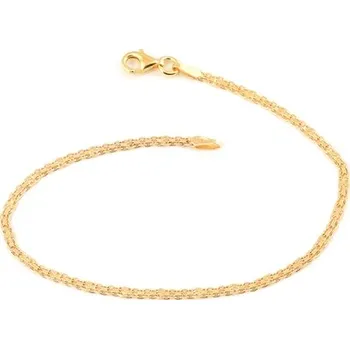 Náramek Stříbrný pozlacený náramek bismark 19 cm STNA0345F