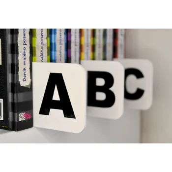 Knihovna Písmenkový rozřaďovač plastový černý - celá CZ abeceda