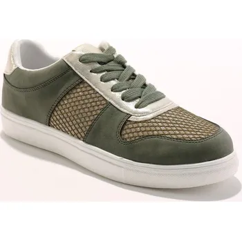 Dámské tenisky Tenisky na platformě se zlatými vsadkami khaki 40