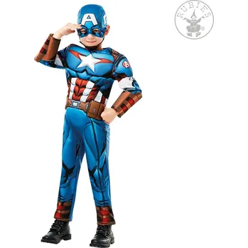 Karnevalový kostým Rubies USA Captain America Avengers Assemble Deluxe - Child - licenční kostým varianta: MD 5 - 6 roků