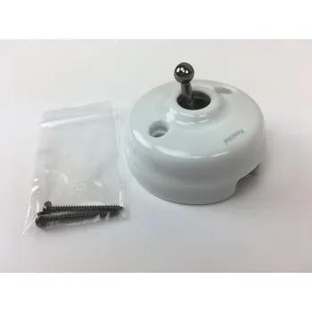 vypínač FONTINI by Font Barcelona Porcelánový vypínač Dimbler bílá/černý nikl páčka - výprodej Řazení: Vypínač č.6 – schodišťák, Úprava: s dírou pro kabel 60 308 41 2