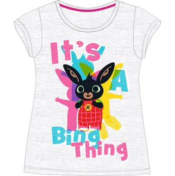 Dívčí tričko Králíček bing- licence Dívčí tričko - Králíček Bing 5202060KOM, světle šedý melír Barva: Šedá, Velikost: 116