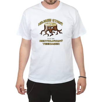 Pánská móda Tričko - Nejsem starý, jsem jen recyklovaný teenager Barva: Bílá, XL