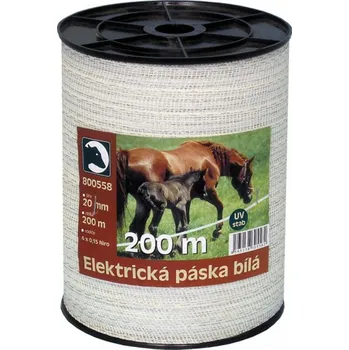 Ohradník Elektrická páska pro ohradníky STANDARD bílá 20mm/200m