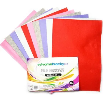 Filc - 10 ks valentýnský mix A4, 180 g