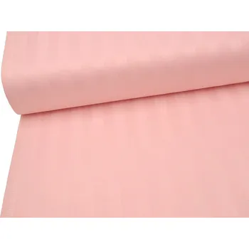 Mirtex Látka SATEEN 150/410 Lososová 20mm hotelový pruh šíře 145cm Ceník: METRÁŽ: od 1 metrů