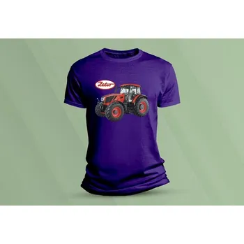 Chlapecké oblečení Dětské bavlněné tričko Traktor Zetor. velikost 152 (12-13 let) Purpurová