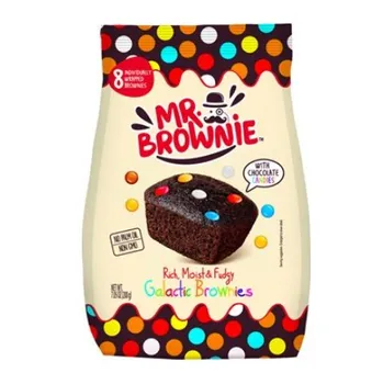 Trvanlivě pečivo Mr. Brownie Galactic Brownies s lentilkami 200 g