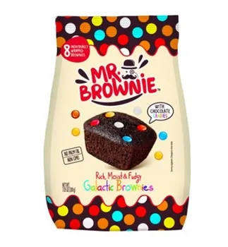 Trvanlivě pečivo Mr. Brownie Galactic Brownies s lentilkami 200 g