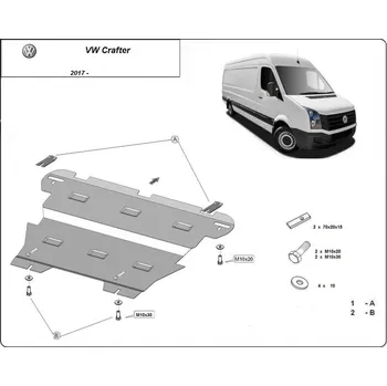 Kryt motoru Kryt pod motor VOLKSWAGEN CRAFTER Box (SY_, SX_) - Plech - 8595698042972
