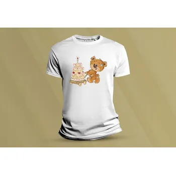 Chlapecké tričko Dětské bavlněné tričko Medvídek Teddy 7. Bílá velikost S