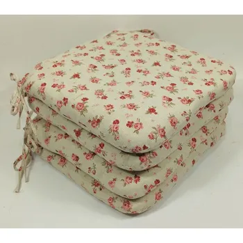 Podsedák Sedák 40x40 cm látka RůŽIČKY set 4 kusy