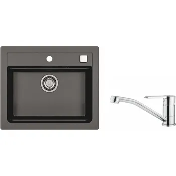 Granitový dřez Alveus SET ATROX 30/91 + BATERIE RUTA + 5 % sleva v košíku s kódem SLEVA5