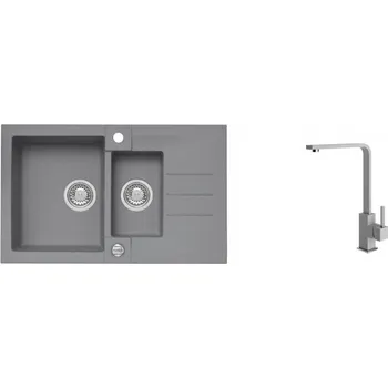 Granitový dřez Alveus SET ROCK 70/81 + baterie AFRA 81 + 5 % sleva v košíku s kódem SLEVA5