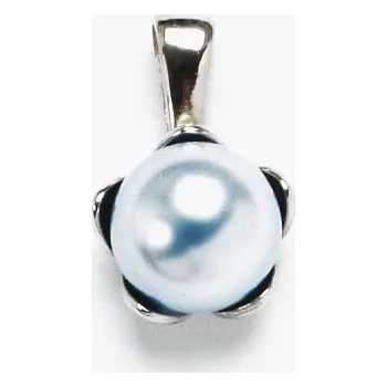 Přívěsek Stříbrný přívěsek Swarovski perla light blue - P1351 (Stříbrný přívěsek Swarovski perla 8 mm)