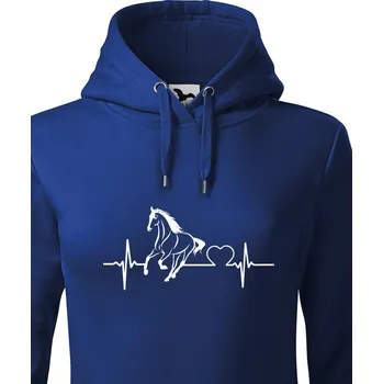Dámská mikina Dámská mikina Tep a kůň, Barva Modrá, Velikost L, Canvas Dámská mikina Bezvatriko.cz 0867