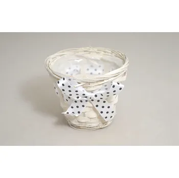 Vánoční dekorace Rosa Obal bambus bílý s mašlí