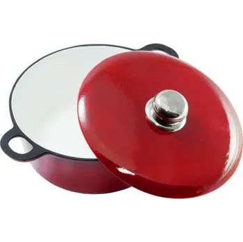 Hrnec EDUARD litinový hrnec 3 l s poklicí Gourmetina stínově červená