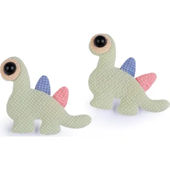 Aplikace / nášivka dinosaurus, 2 šedokrémová, 400264