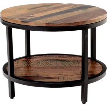 Konferenční stolek Kulatý konferenční stolek Retro 60 x 45 cm mango/Old Spice