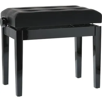 Příslušenství pro klávesový nástroj GEWA Piano stolička Deluxe černá - vysoký leskPotah z umělé kůže, černá JB2 31